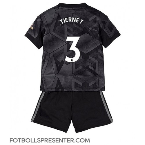 Arsenal Kieran Tierney #3 Bortatröja Barn 2022-23 Kortärmad (+ korta byxor)